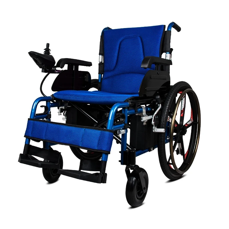 
Cheap aluminum alloy portable power wheelchair motor motorized folding electric wheelchair with wide wheels for disabled 