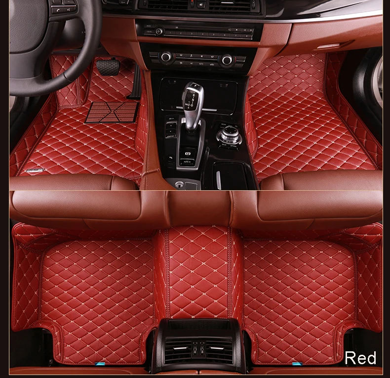 Wholesale Leather Material Car Floor Mat with EVA or XPE Antislip Car Foot Mat