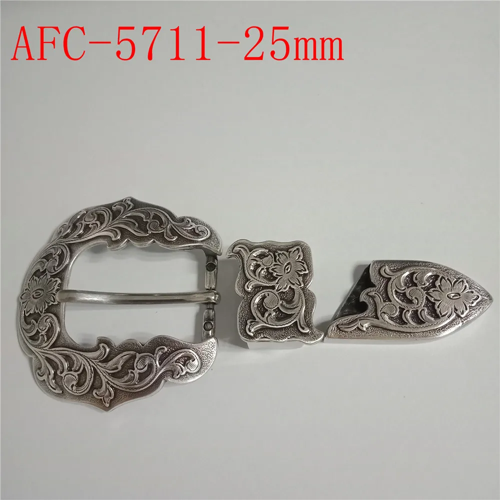 3pcs western belt buckle set with screw back