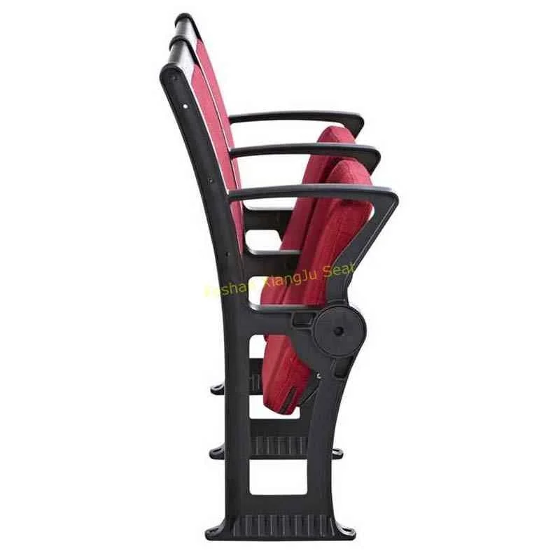 XJ-K12C Lecture Hall Comfortable Fabric Fold Up Seat with Fixed Writing Desk