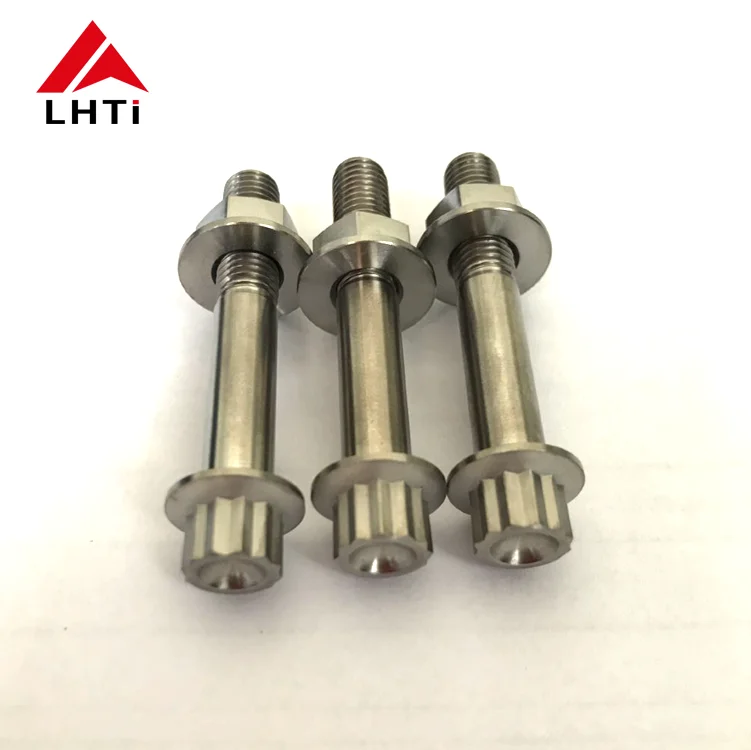 TI6Al4v GR5  M7 Titanium 12 point Flange Head Split Rim Bolt & nut for rim wheel
