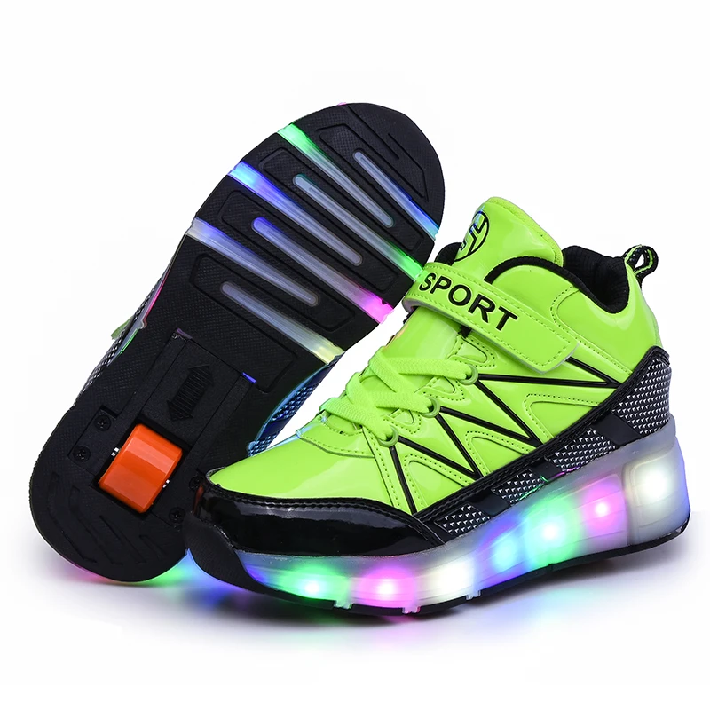Led shoes with wheels roller skates sneakers