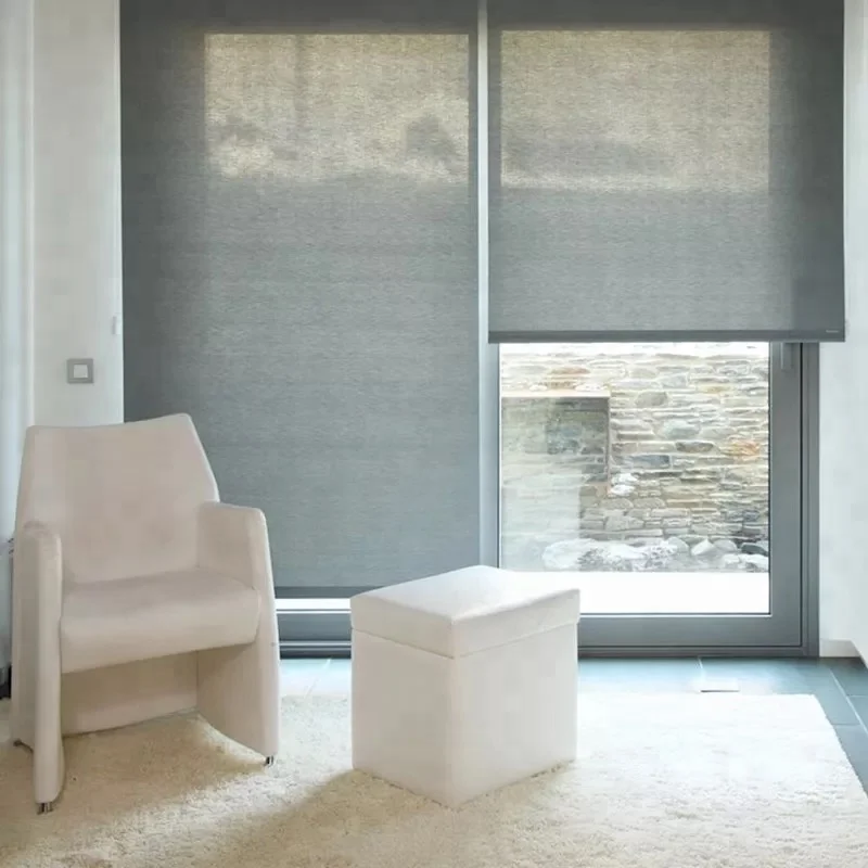 ZNZ Eco-friendly polyester mesh roller blind blackout sunscreen fabric for outdoor curtain