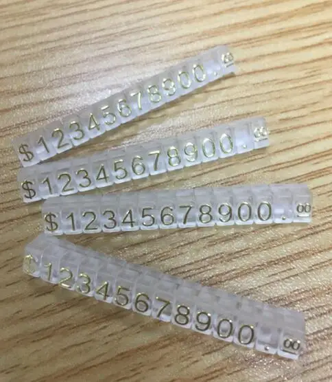 top quality clear US dollar jewelry Pound Euro pricing sign price tag cube display for watch sunglass  stores
