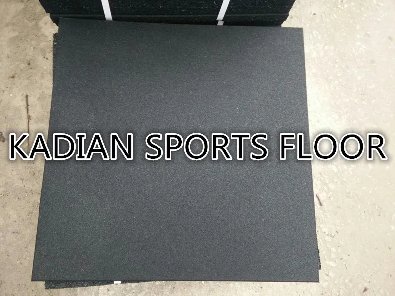 
black color rubber floor mat 100% recycled rubber granule used for crossfit gym center 