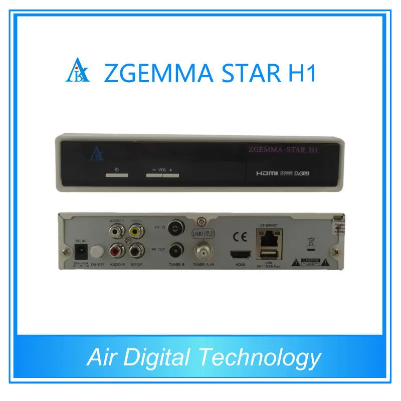 новая модель zgemma звезды h1 две-тюнер dvbs2+dvb- ° с enigma2 приемник спутникового телевидения охватывать все frenquency