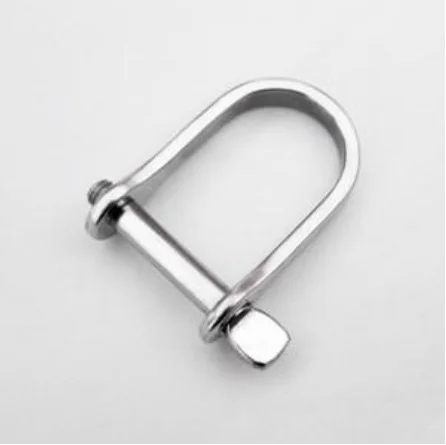 High Quality Stainless Steel Marine Stamped Plate Wide Dee Shape Shackle Mini Shackle