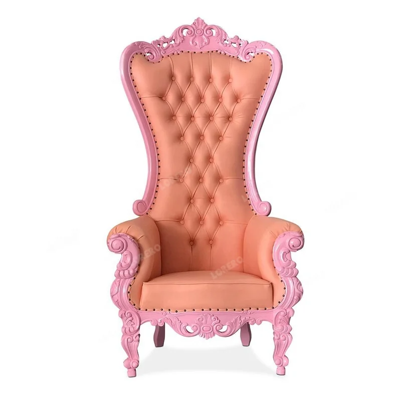 Luxury royal highback armchairs Multicolor king queen throne chair for wedding