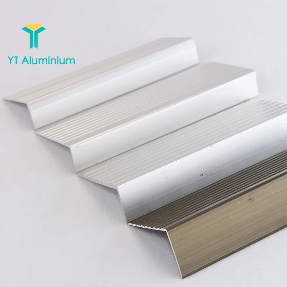 Multiple Matt Colors Aluminium L Shape Stair Nose Cap For Stair Edge Protection