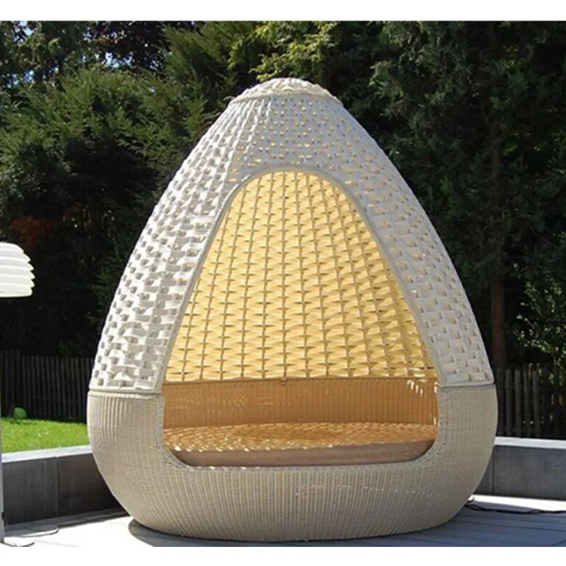 Высококачественный Плетеный уличный диван-кровать в форме птичьего гнезда
