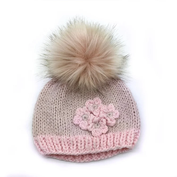 Big solid color faux raccoon fur pompom DIY pom poms for beanie knitted hats