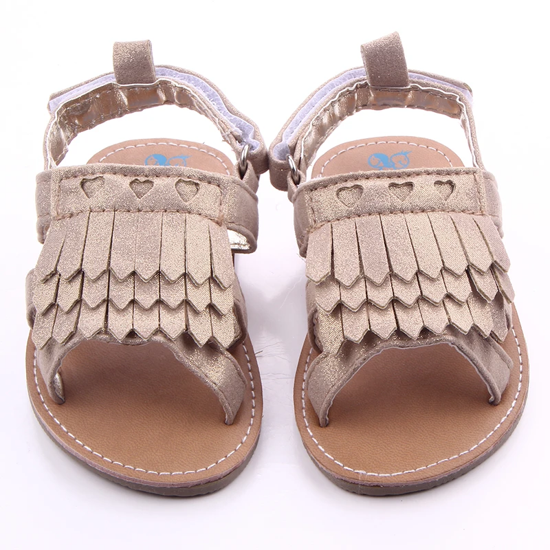 Beautiful tassel design baby leather sandals girl