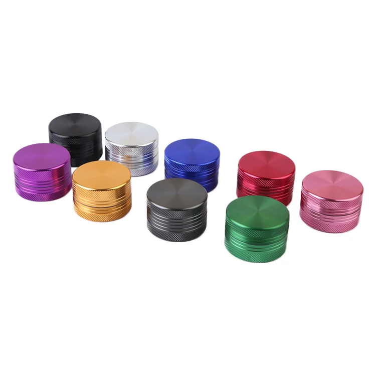 Customized 2 Layer 40mm CNC Aluminium Teeth Tobacco Herb Grinder