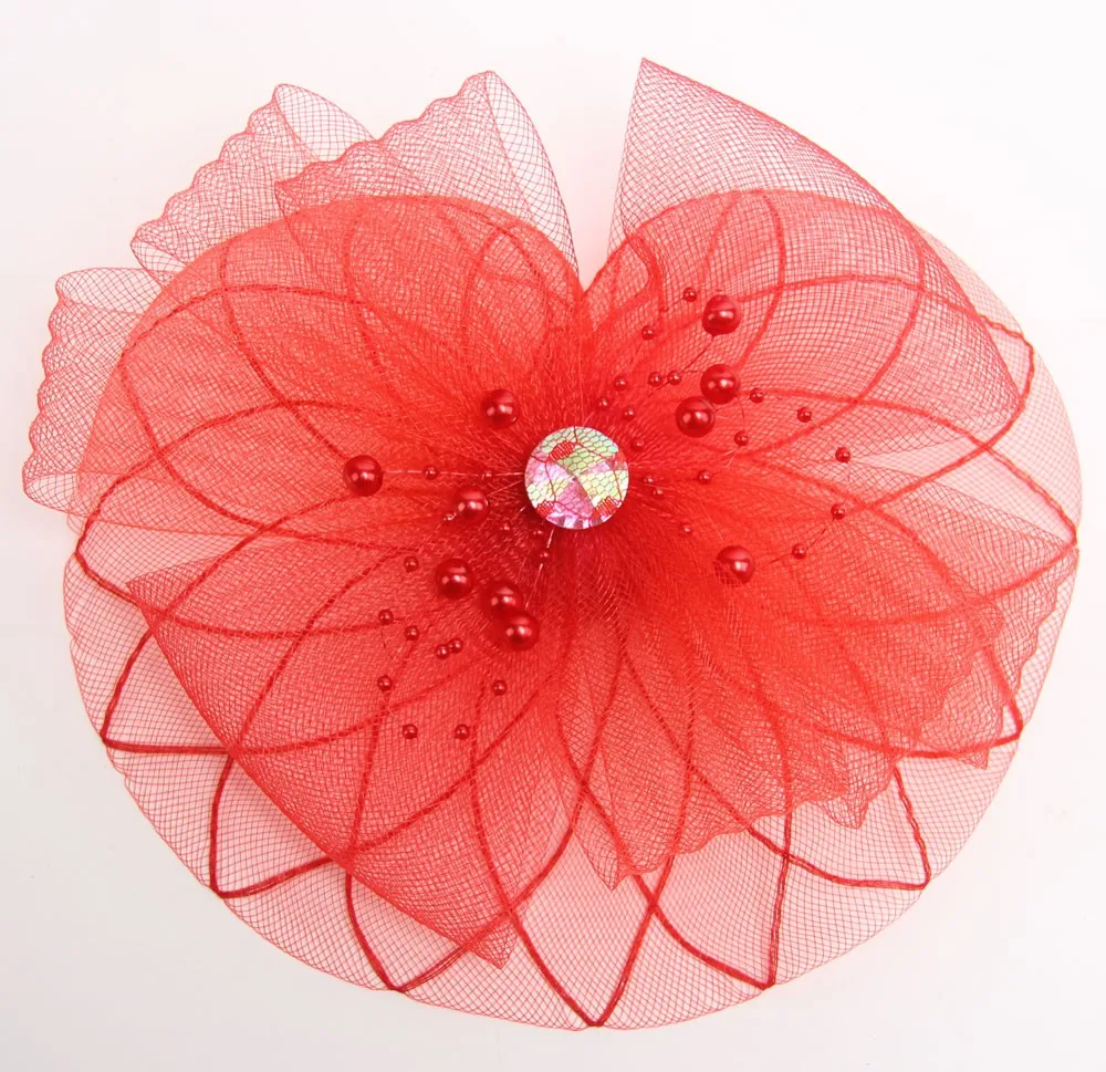 Retail Wedding Holiday Fascinator Cocktail Hat For Women French Veiling Hair Headband Vintage Fashion Lady Party Accessory