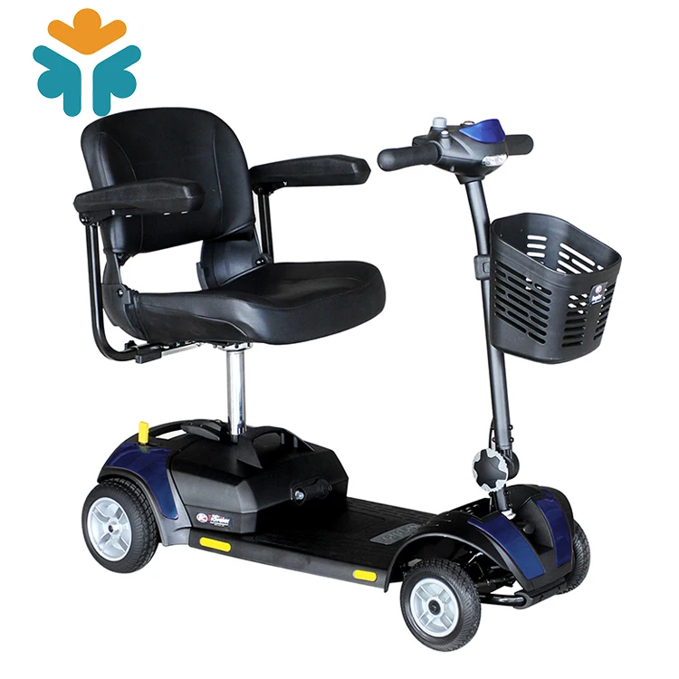Outdoor 4 Wheel Easily Lightweight Comfortable Folding Mobility Disabled Scooter For Elderly