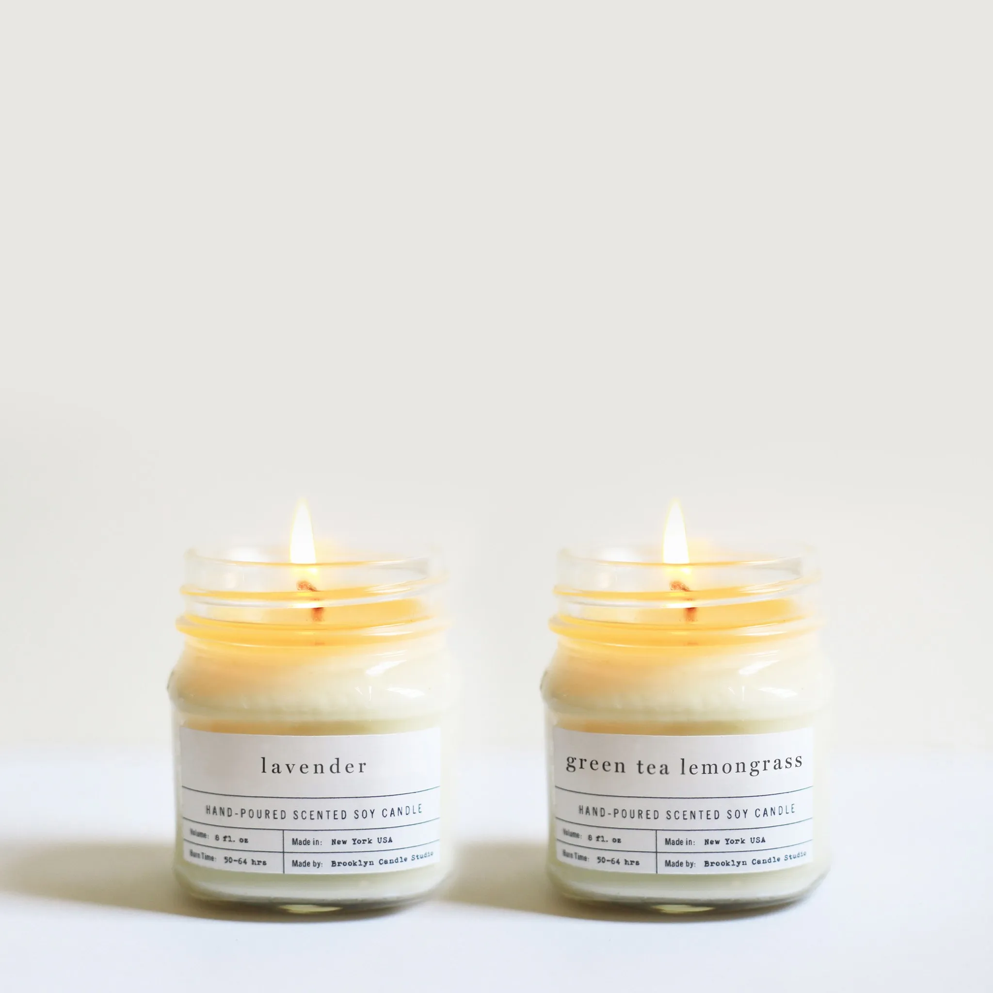 Custom Luxury Clear Glass Candle Set Private Label Smokeless Natural Aromatherapy Soy Wax Candle gift Set