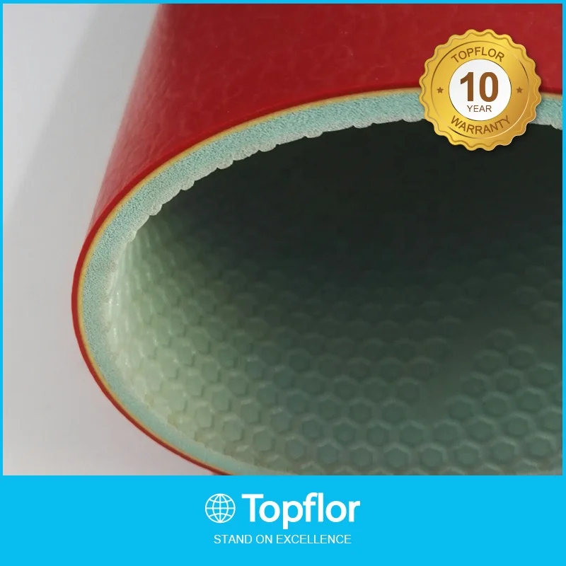 
Professional sports flooring red table tennis flooring mat 