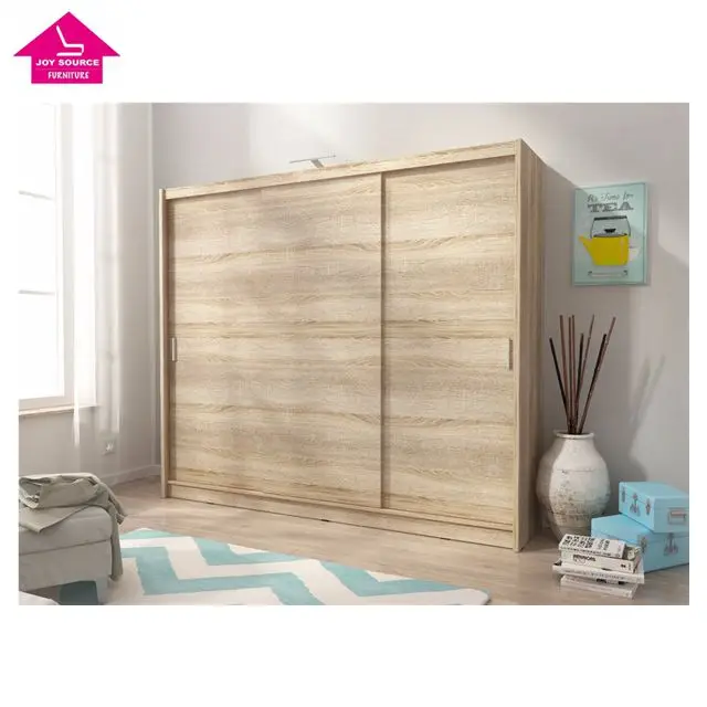 Modern design wardrobe wood bedroom furniture with sliding door manufactures direct