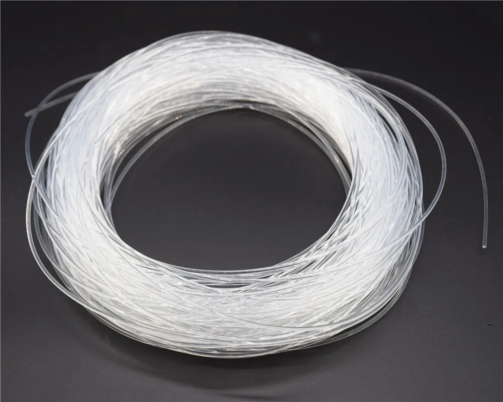 6mm Diameter Plastic Solid Side Glow Fiber Optic Light For Swimming Pool, Floor, Cinema Decoration