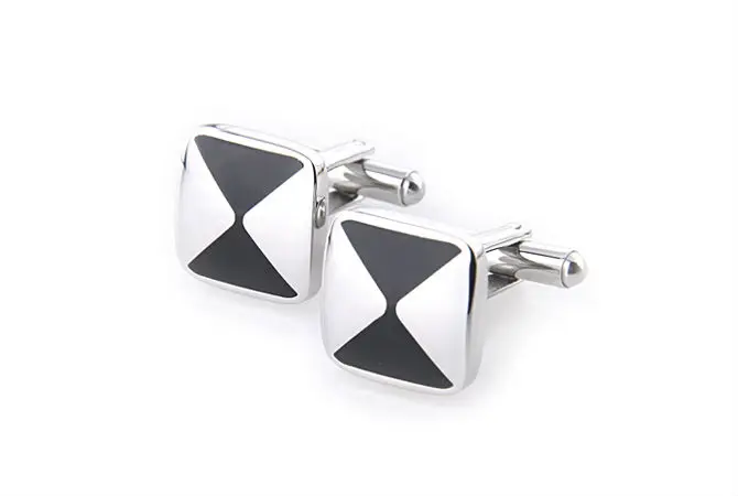 Черные запонки из углеродного волокна для мужской рубашки из нержавеющей стали