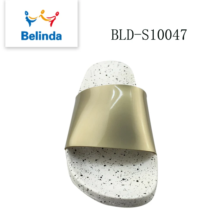 Woman Footwear PVC Printed Latest Design Custom Slider Slipper