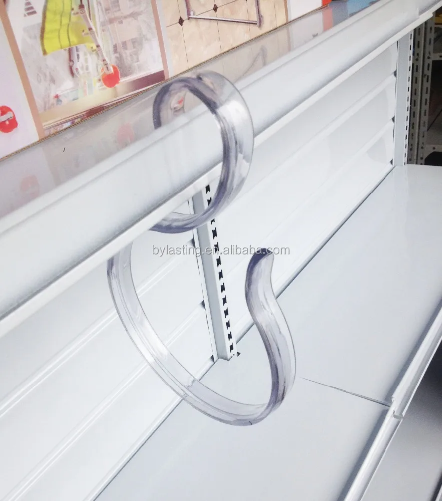 
S Shape Clear Plastic Overdoor Hook Crystal Hook 
