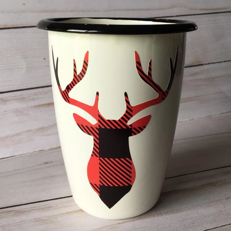 ХЛ 12oz мини, продажа по оптовым ценам; Принт, Ретро стиль, матовый синий сублимации эмаль металлический чугуна по индивидуальному заказу современный кофейный стакан