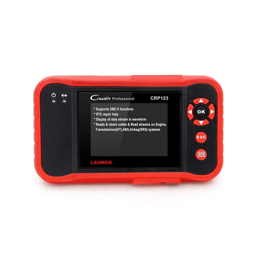 Views freeze frame data Reads live PCM data stream Launch CRP123 car diagnostic scanner