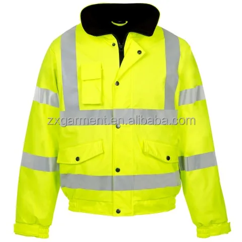 Зимняя куртка Hi Vis, мужская куртка-бомбер из искусственной кожи, рабочая одежда на заказ, фабрика