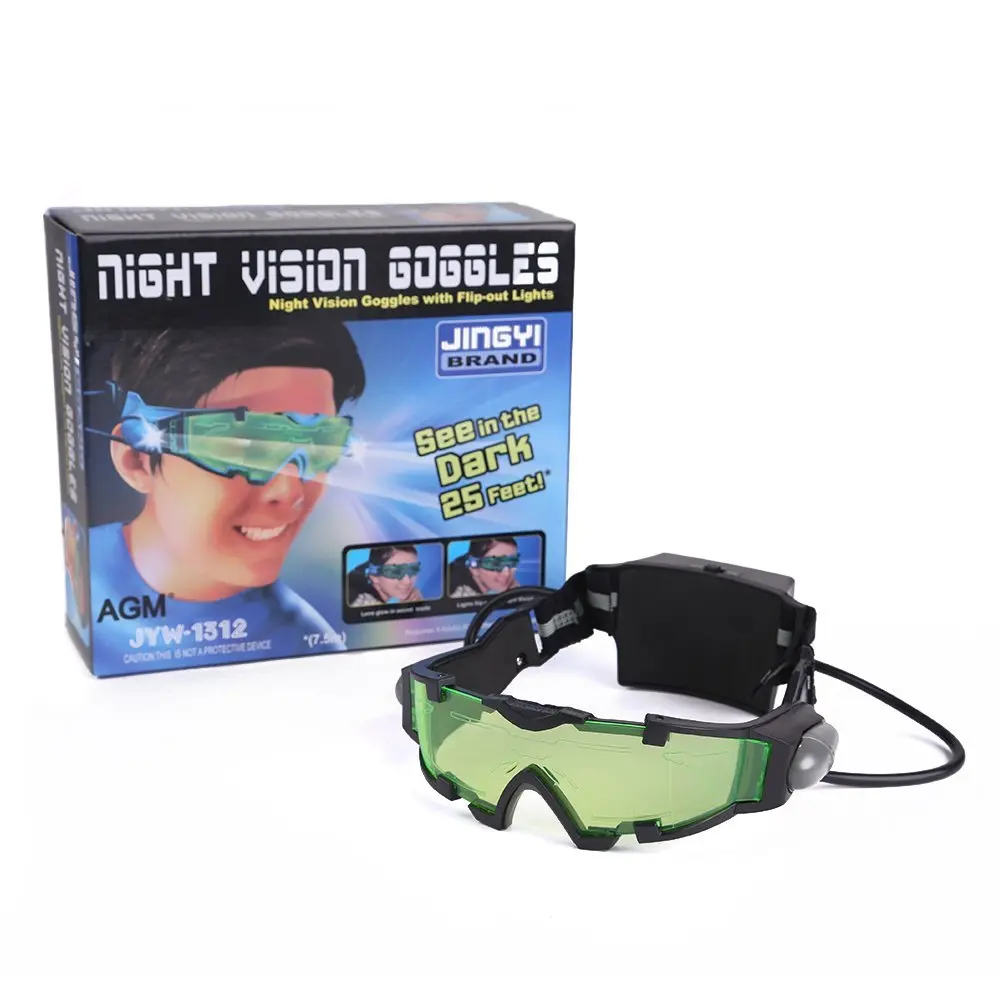 Headwear Windproof Night Vision Goggles Kids Toy Binoculars with Lights