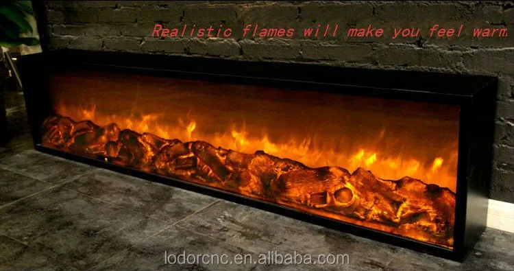 1600mm Modern Flame Electric Fireplace No Heat for Outdoor Household RV Hotel and Car Use