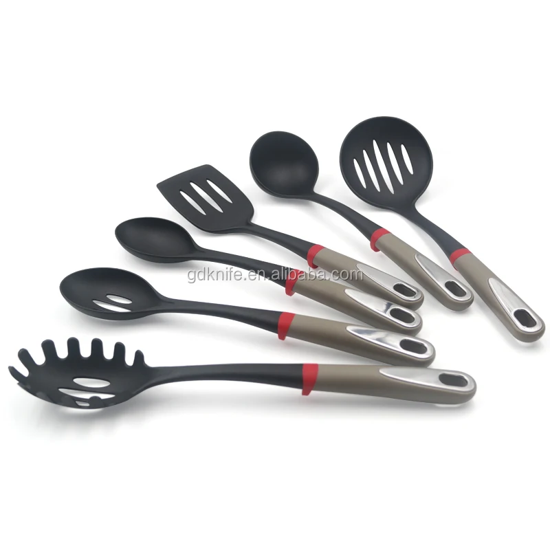 Food grade new style western heat resistant best price colorful 9 Piece nylon household kitchenware