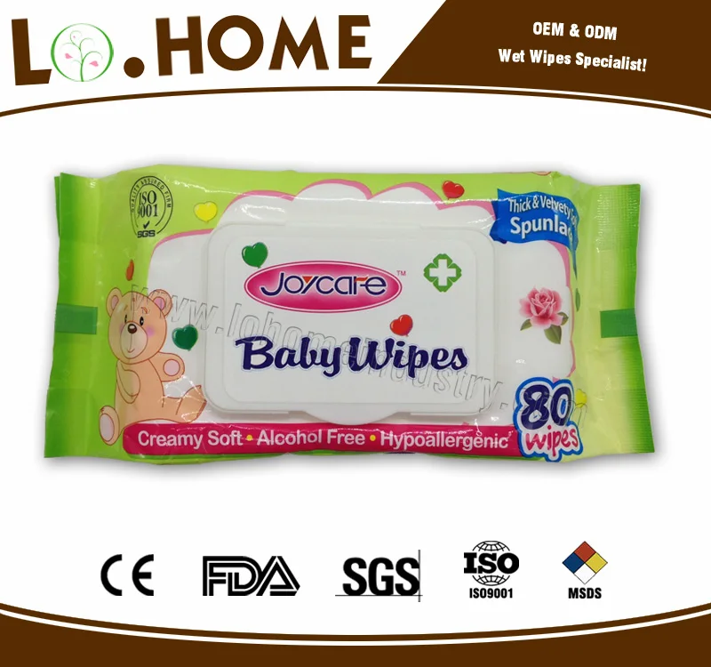 
high quality alcohol free private label biodegradable baby wipes Happy baby babyhood tender baby wet wipes 