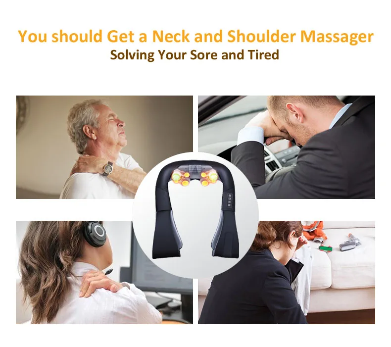 
Health care kneading rollers massage shawl neck shoulder massager 
