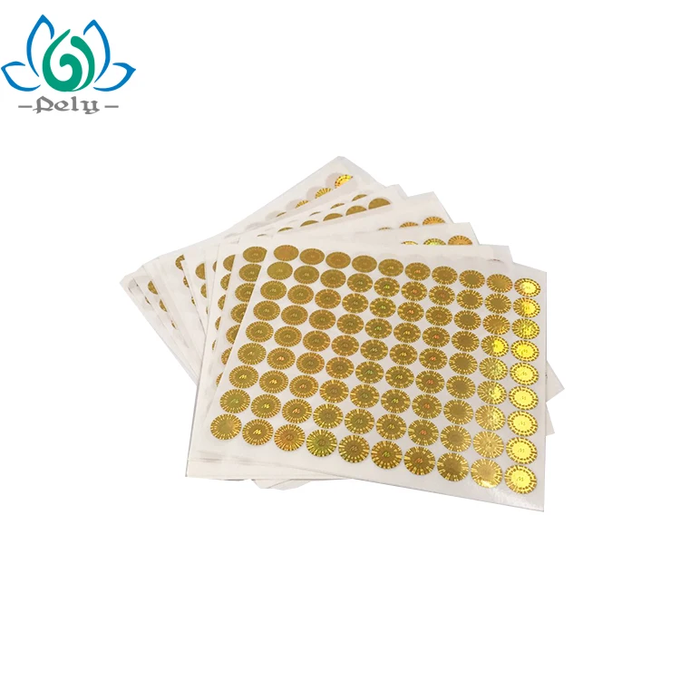 Tamper Proof Anti-counterfeit 3D Custom Transparent Hologram Sticker