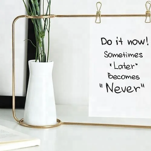 Ins photo frame Nordic vase simple iron frame ceramic green planter