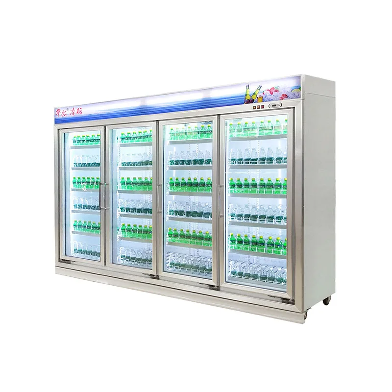 convenience store upright wall mounted smart refrigerator fridge
