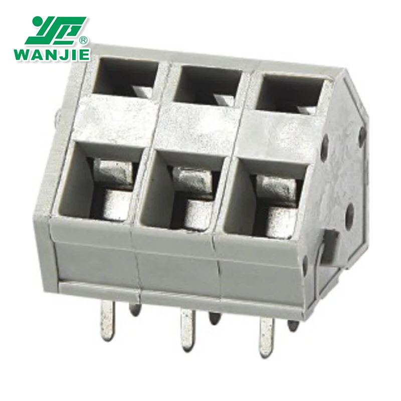 Клеммная колодка WJ245 высокого качества, 45 градусов, без винтов, шаг 5,0 мм, 5,08 мм