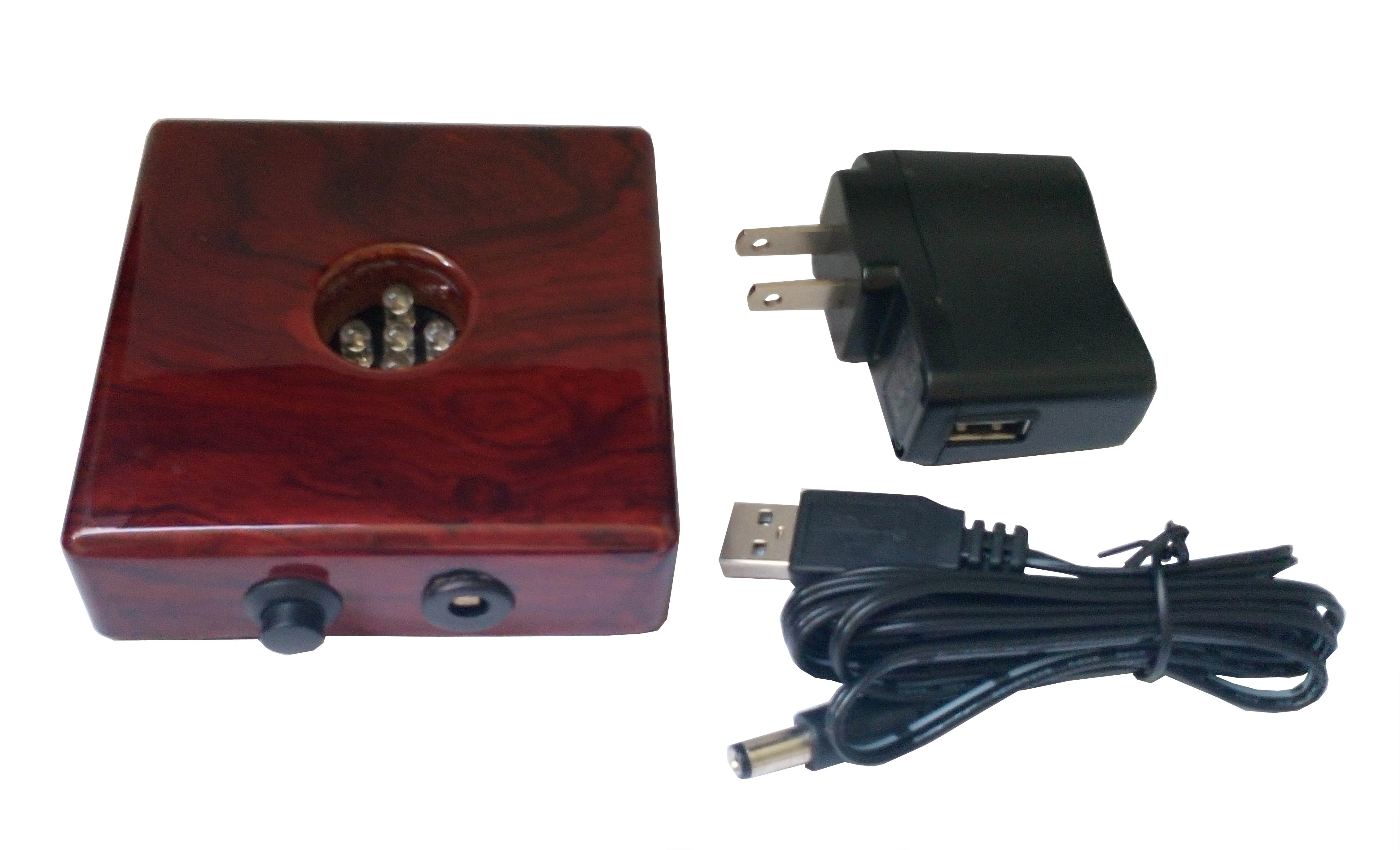 BOSHI Hot selling piano red square wooden led 3D Crystal light base