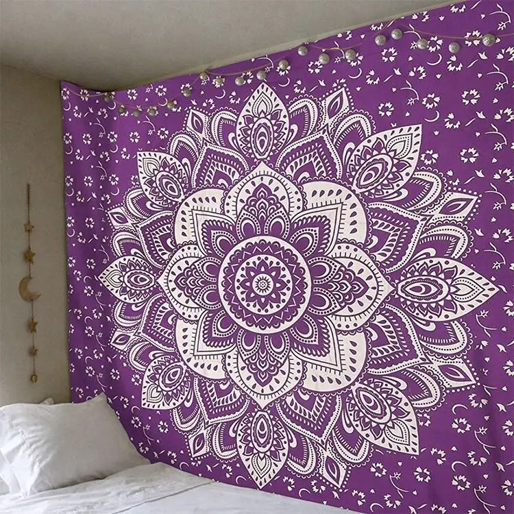 Custom Made Indian Wall Hanging Passion Ombre Mandala Tapestry For Home Decoration