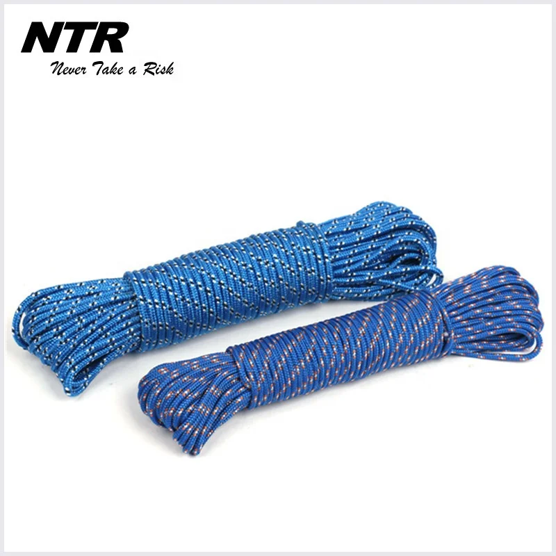 Hotsale customized 3mm parachute cord PP outdoor camping survival rope