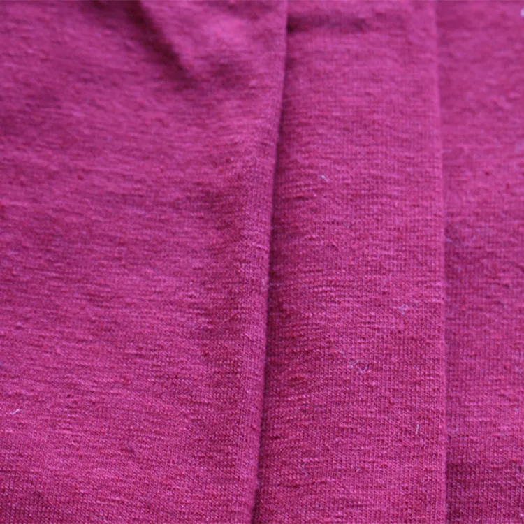 Оптовая продажа, однотонная трикотажная ткань из эластичной органической конопли для одежды из конопли