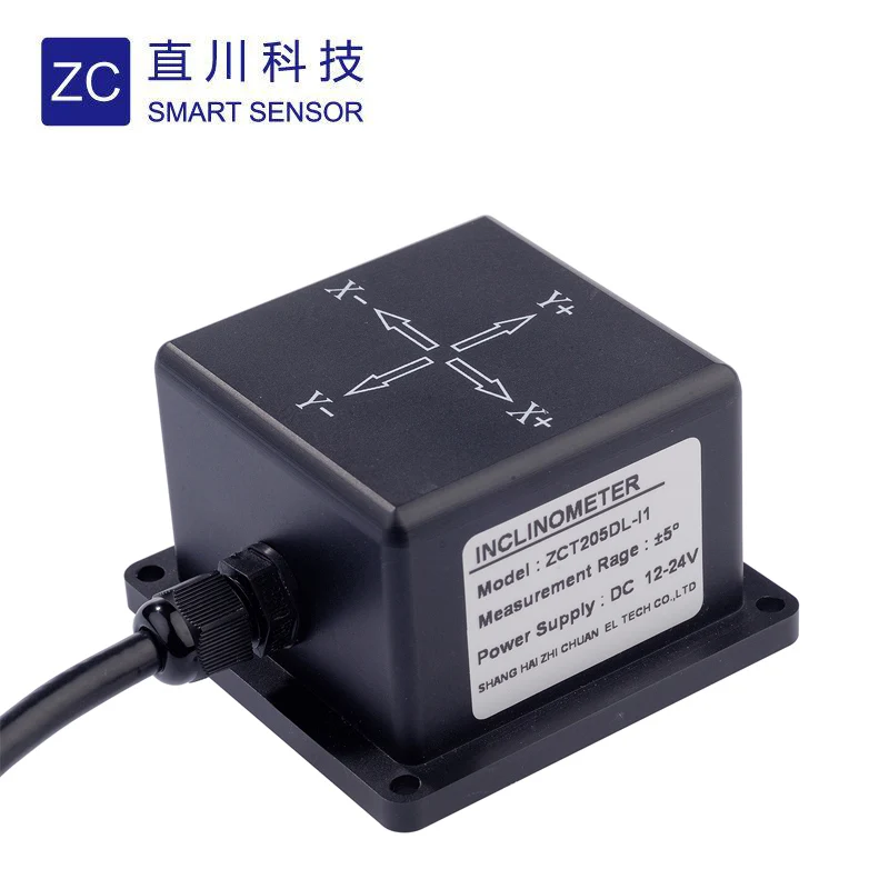 
ZC SENSOR ZCT205DL-I1 two axis current output analog inclinometer used for tilt angle monitoring 