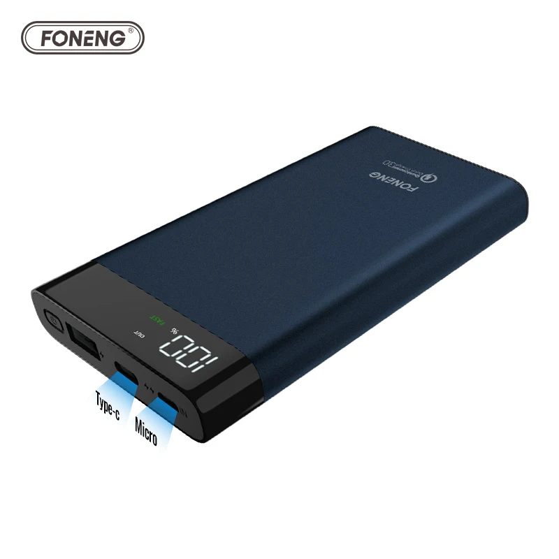 FONENG GT 10000mah QC 3.0 quick charging mobile power bank ,power banks,mobile power supply