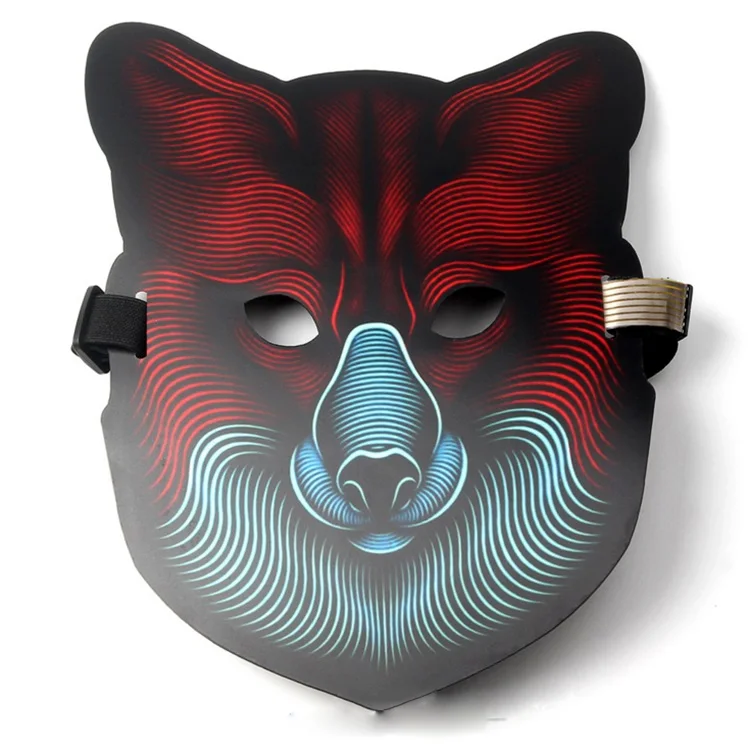 T-worthy Light Up Cool Masquerade Event Party Sound Activated LED EL Panel Mask