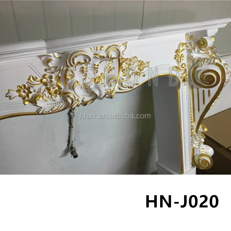 Wholesale High Quality Customized Fireproof PU Fireplace Mantel