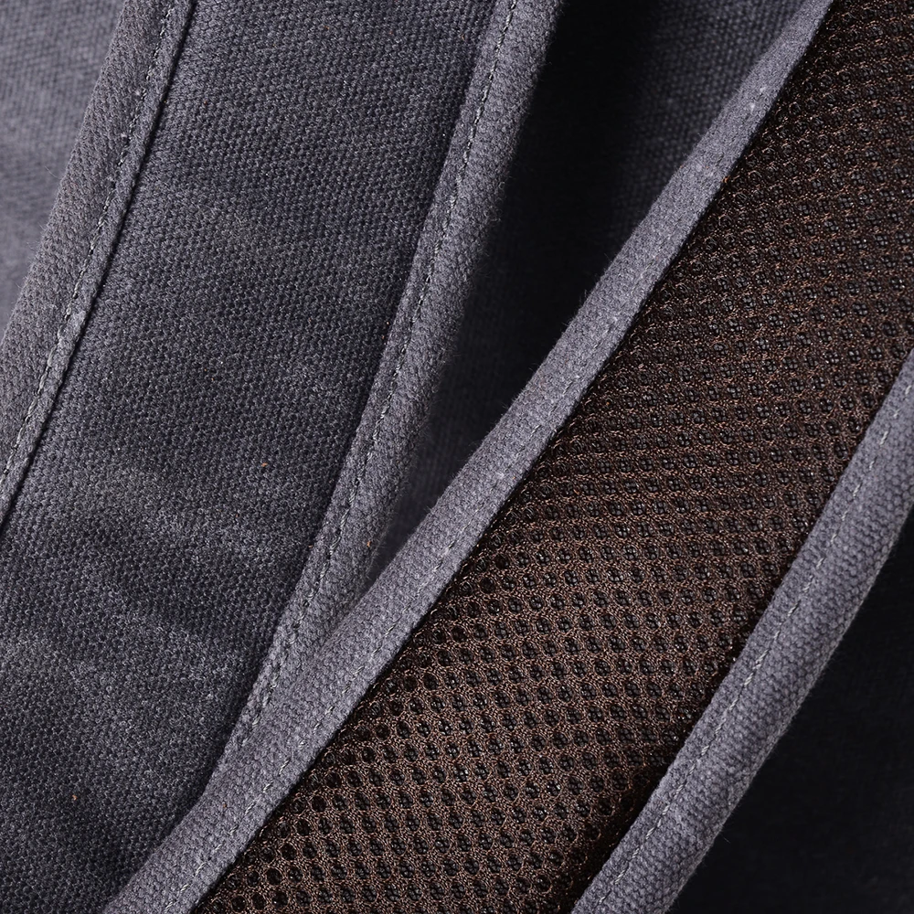 Waxed cotton canvas  bags OEM China Factory Leather backpack Canvas Sport Backpack