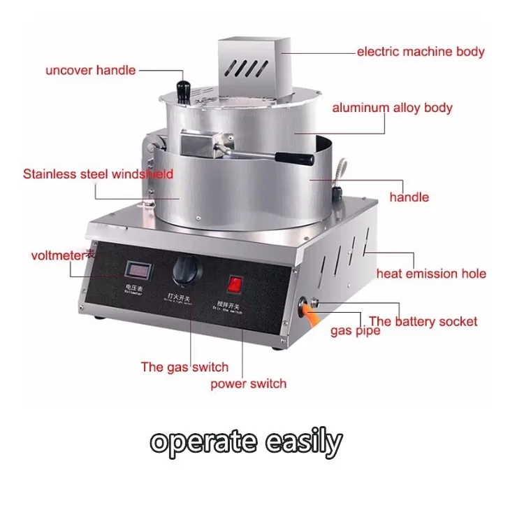 Automatic Gas Commercial Popcorn Machine Plus Cotton Candy Machine Price, Industrial Popular Caramel Popcorn Popper