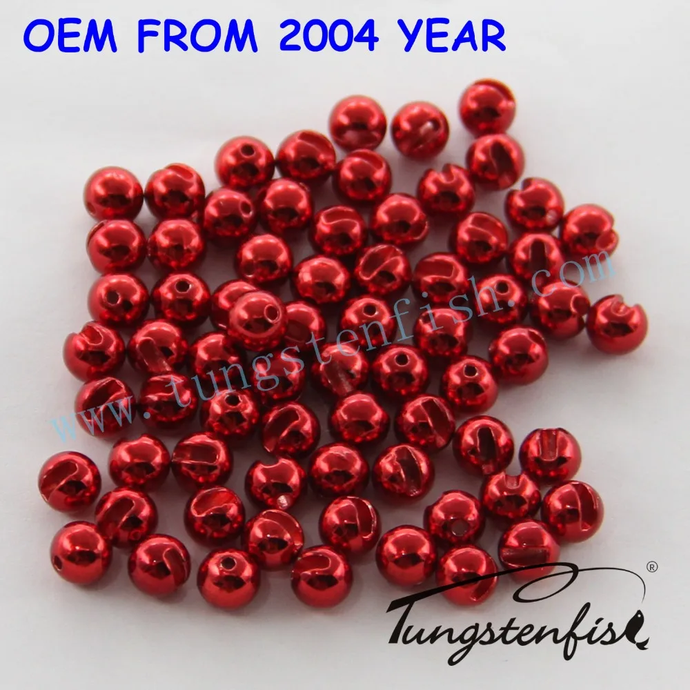 Fishing tackle ,Fly tying tungsten slotted beads wholesale
