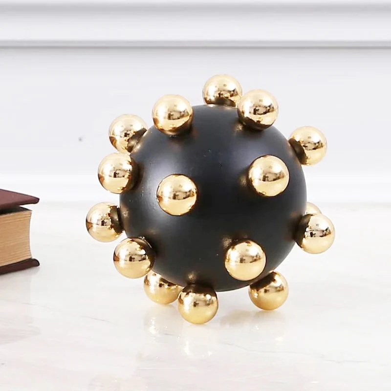 Neo-classical European model room living wrought iron spike ball ornaments villa club post-modern soft home